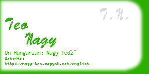 teo nagy business card